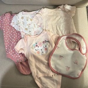 0-3 Month Baby Girl Onesie Bundle